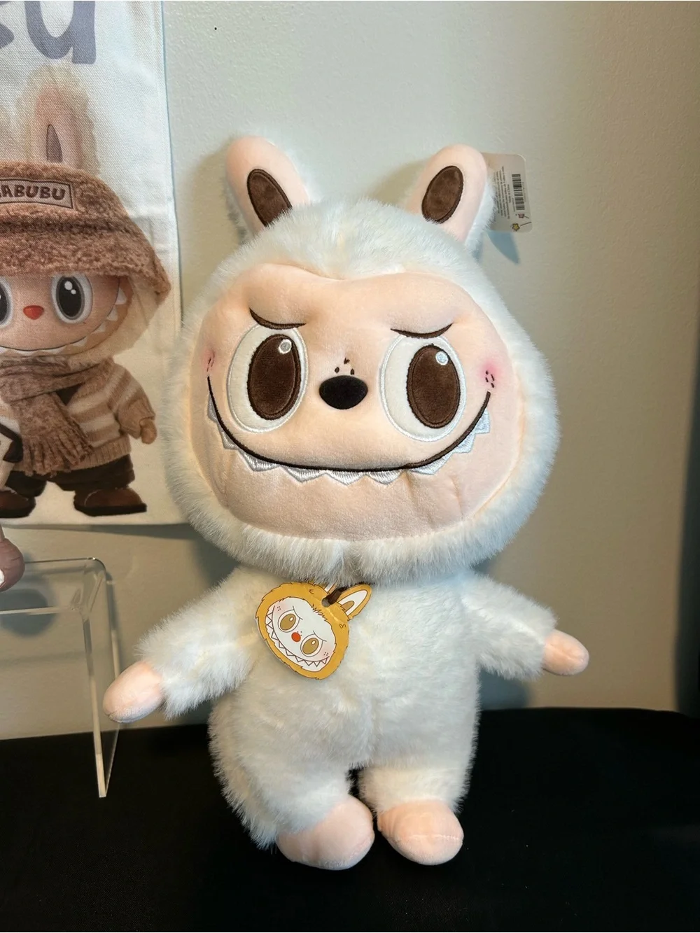 16” Labubu plush, canvas bag and 2 keychains